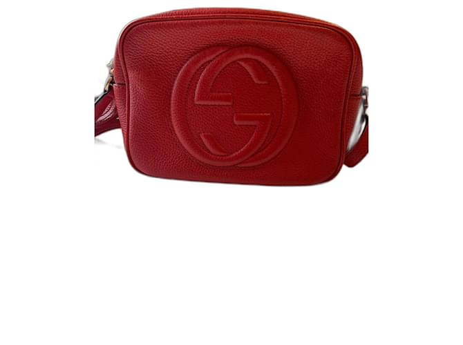 Gucci Handtaschen Rot Leder  ref.387243