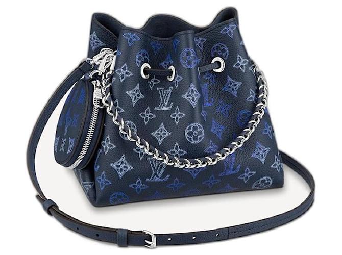 Louis Vuitton LV Bella bag Mahina leather Blue ref.387254 - Joli Closet