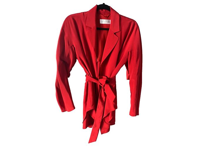 Max Mara Seidenhose Rot