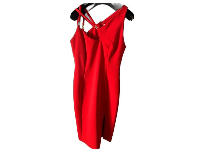 Vestido Versace Vermelho com Alças Entrelaçadas