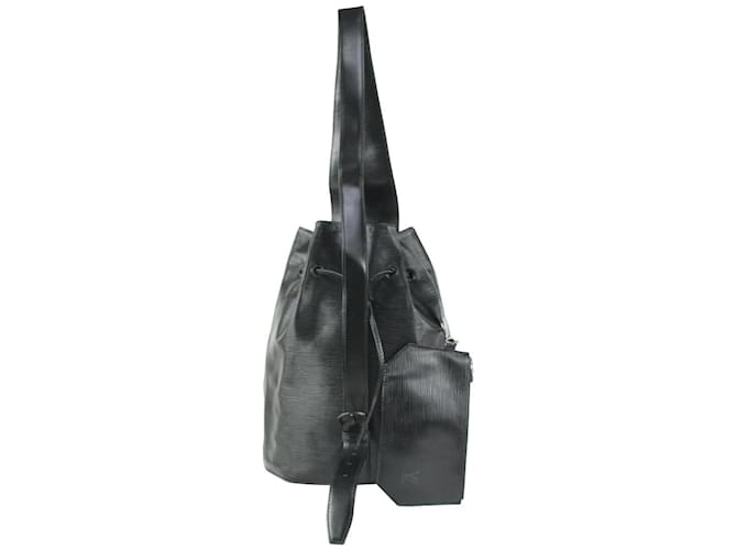 Louis Vuitton Bolso bandolera Noir Sac a Dos de piel Epi negra con estuche Cuero  ref.387518