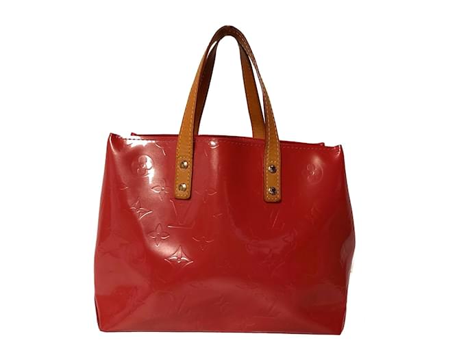 Louis Vuitton Red Vernis Reade PM Brown Light brown Leather Patent leather  ref.387567