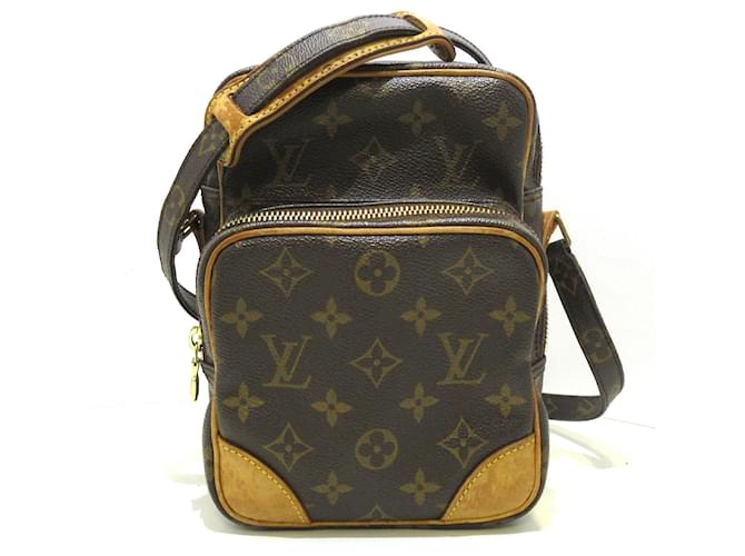 Louis Vuitton Brown Monogram Amazone Leather Cloth  ref.387651