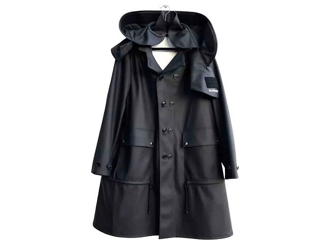 IMPERMEABILE BURBERRY NERO TAGLIA 50