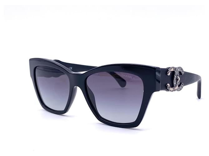 Chanel Cat-eye sunglasses 2021 NERO Black Acetate ref.388051 - Joli Closet