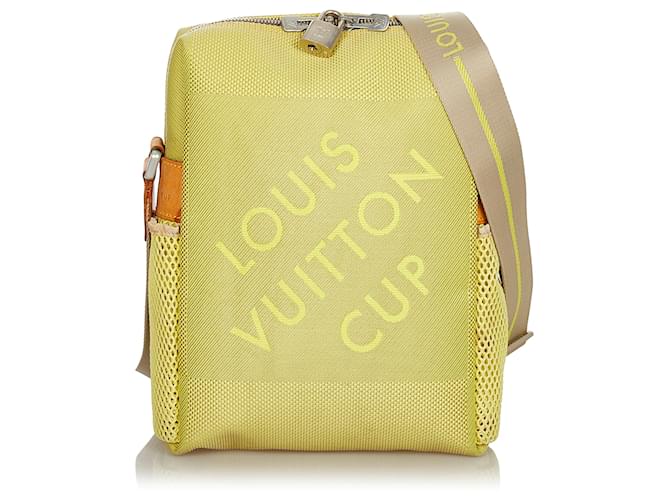 Louis Vuitton Cup Damier Weatherly Bag Lime Green