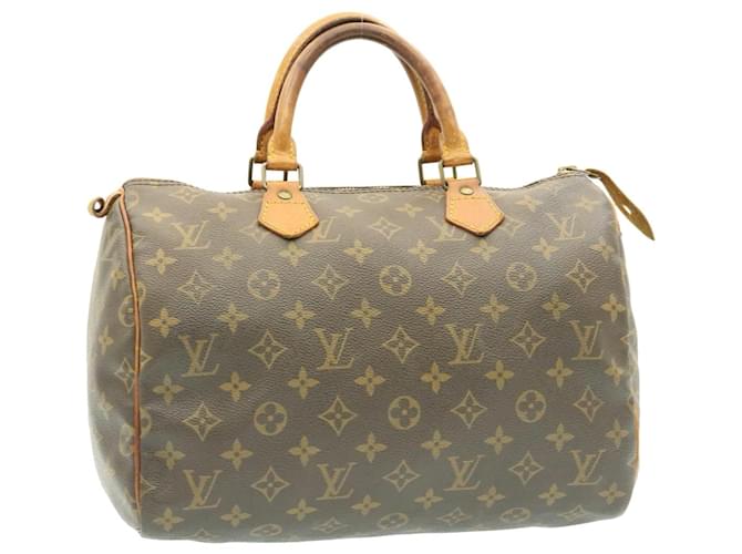 Louis Vuitton Monogram Speedy 30 handbag M41526 LV Auth ms076 Brown Cloth  ref.388331