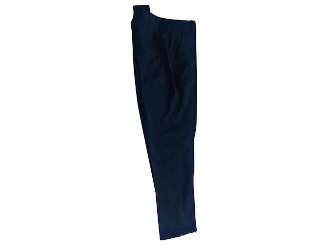 The Kooples Black Wool Lace Pants