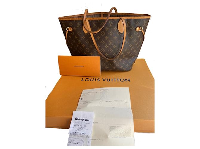 Neverfull Louis Vuitton Nerverfull MM Monogram Dark brown Cloth