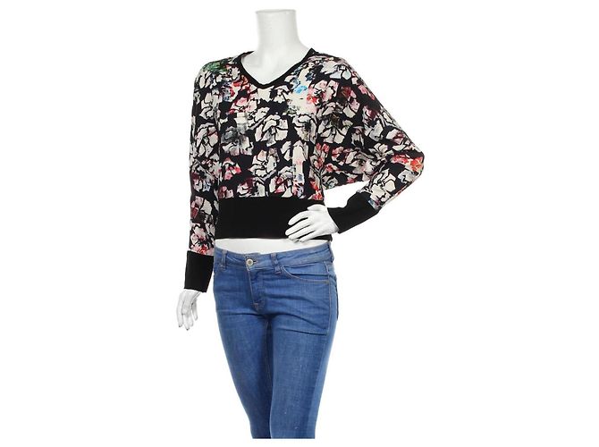 Blusa Tara Jarmon Floreale a Manica Lunga Multicolore