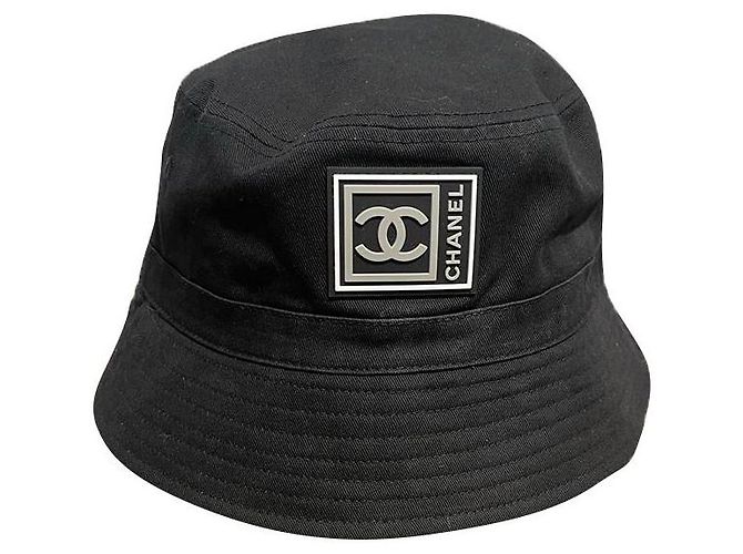 Chanel Chapéus Preto Cinza