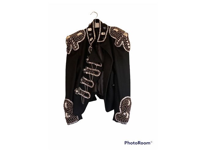 Balmain Black Wool Military Jacket