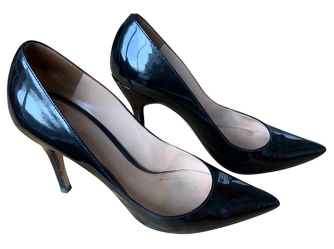 Gianvito Rossi schwarze Lackpumps