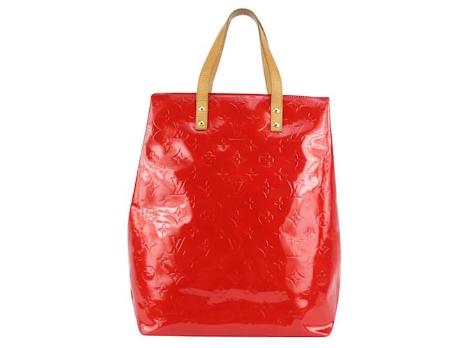 Louis Vuitton Vernis Reade MM Tote Bag mit Monogramm in Rot Leder  ref.389000