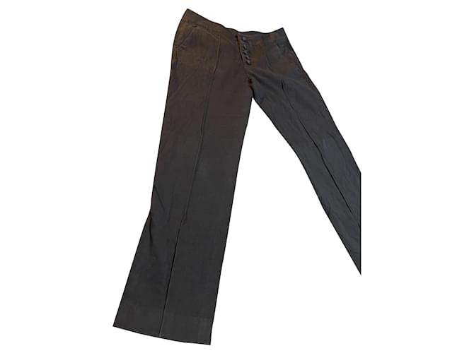 Red Valentino Pants, leggings Black Cotton  ref.389173