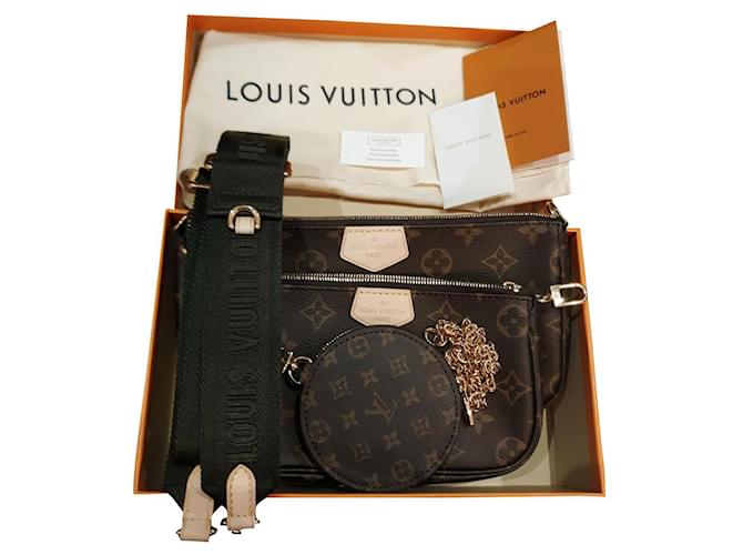 Louis Vuitton Multi pochette Cuir Marron  ref.389332
