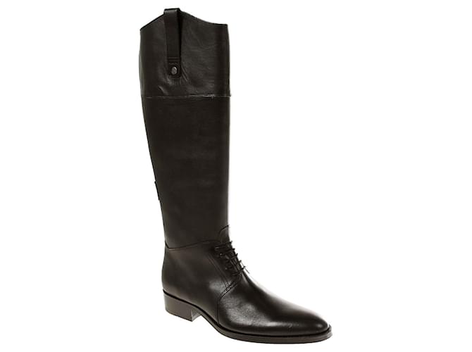 Aigle - Charmosas botas amazonas de couro preto, estilo de equitação  ref.389355