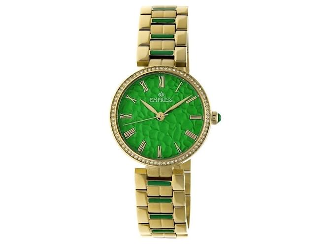Autre Marque Empress - Apple green automatic watch in gold gold-plated steel White Golden  ref.389360
