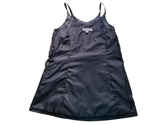 Autre Marque Isaco & Kawa - Short black leather lingerie tank dress T44  ref.389367