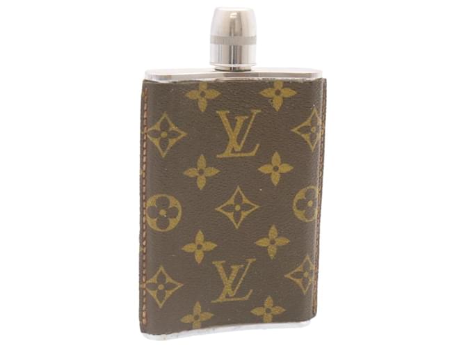 LOUIS VUITTON Monogram Hip Flask LV Auth sy183 Brown Metal  ref.389488