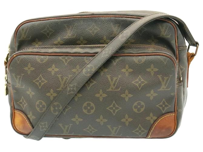 LOUIS VUITTON Monogram Nile Shoulder Bag M45244 LV Auth th1740 Brown Cloth  ref.389493