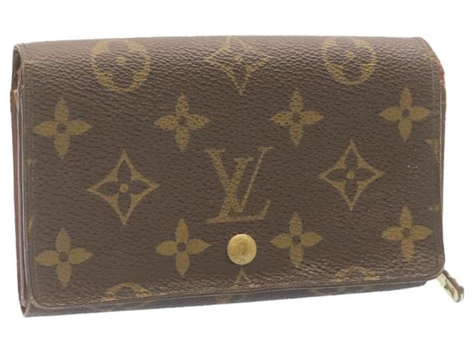 LOUIS VUITTON Monogram Porte Monnaie Billets Tresor Wallet M61730 LV Auth  yk2345 Brown Cloth ref.389528 - Joli Closet