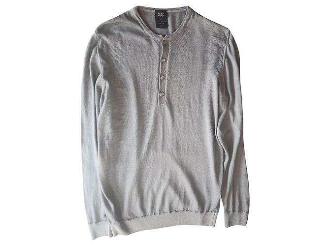 Autre Marque Wool & Co Merinowollpullover Grau XXL