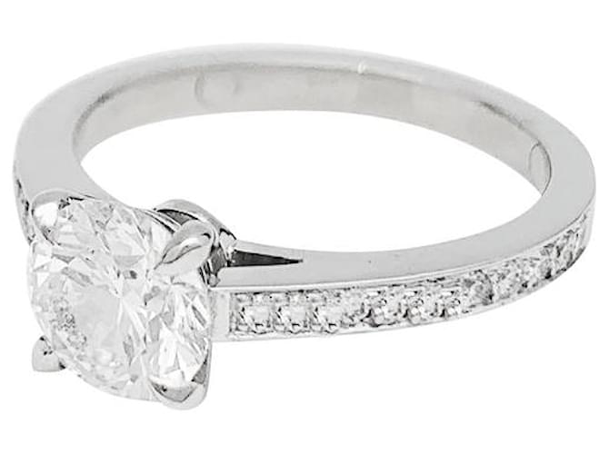 inconnue Lonely ring accompanied 1.04 ct, WHITE GOLD. Platinum Diamond  ref.389662