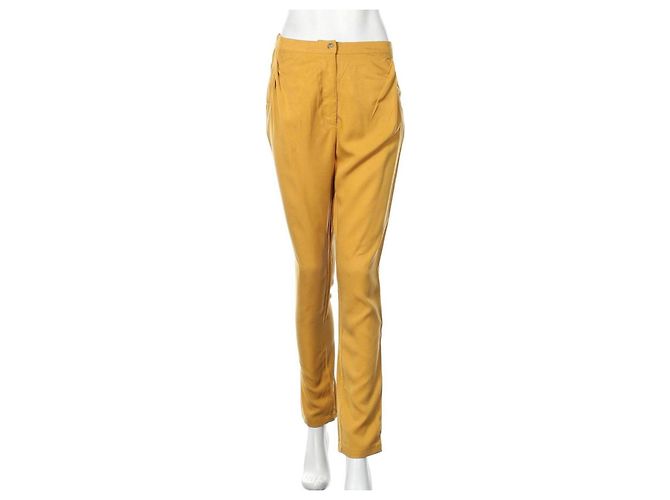 Autre Marque Pantalón amarillo Stine Goya de Tencel