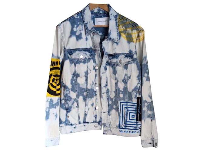 Calvin Klein Blazers Jackets Blue Cotton  ref.389748