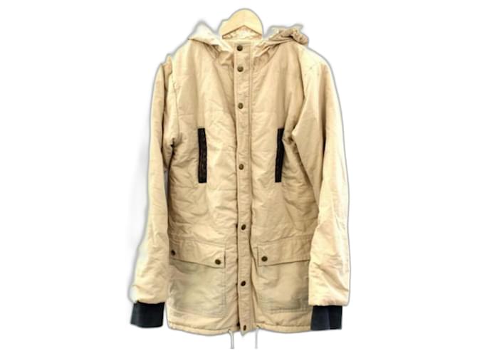 Ganni hooded coat/parka with Thinsulate insulation Beige Cotton Polyester  ref.390082