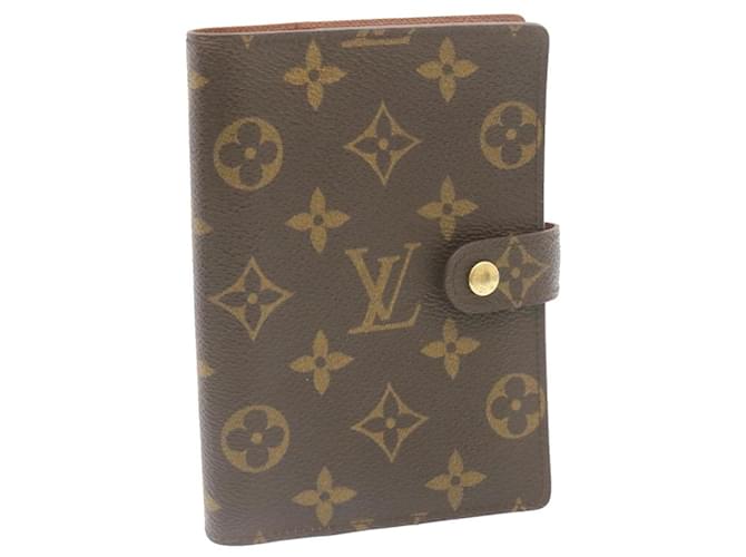 LOUIS VUITTON Agenda PM Monogram Canvas Planner Cover Brown