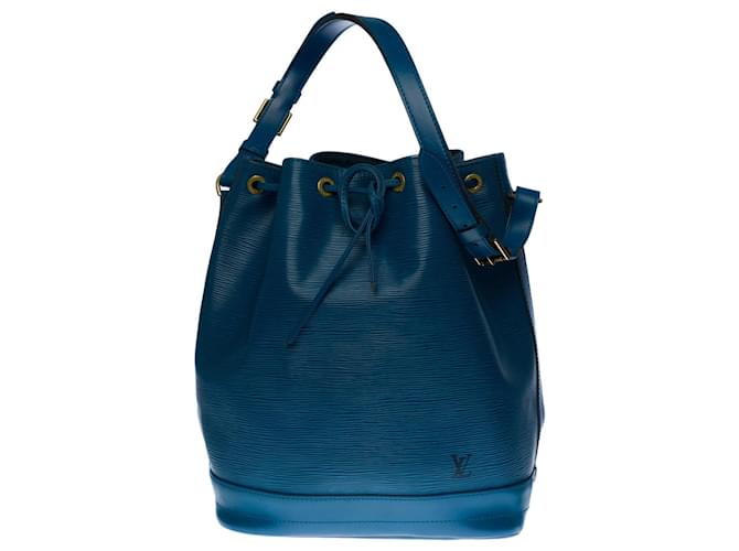 Noe Bolsa L'Incontournable Louis Vuitton Grand Noé em couro epi azul, hardware em metal dourado  ref.390164