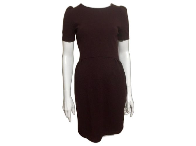 Vestido de mezcla de lana "Klein" de Sessun en burdeos Púrpura
