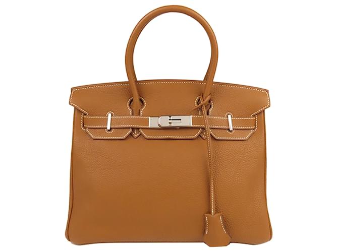 Hermès Hermes Brown Togo Birkin 30 Marrom Couro Bezerro-como bezerro  ref.390233