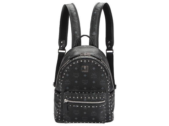 MCM Black Visetos Stark Lederrucksack