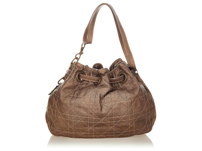 Dior Cannage Drawstring Bucket Bag (SHG-29477) – LuxeDH