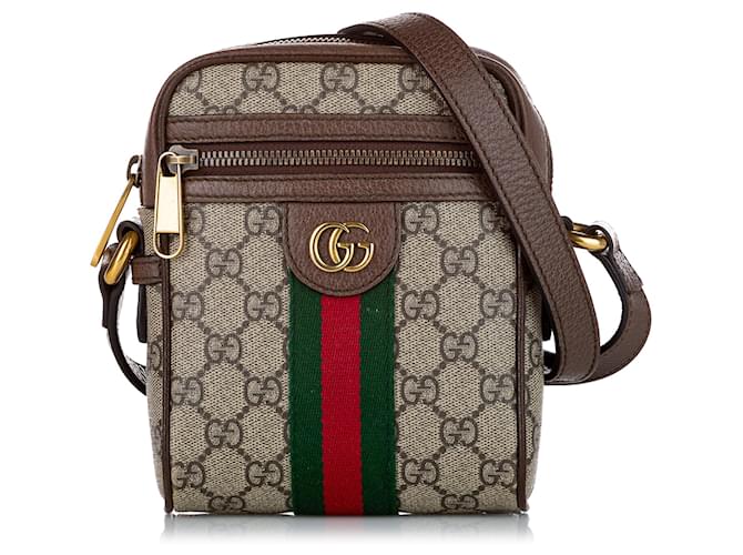 Gucci Ophidia Small Gg Supreme Crossbody Bag In Brown Multi