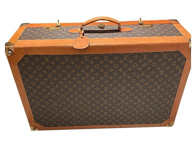 Louis Vuitton Koffer aus Leder hellbraun