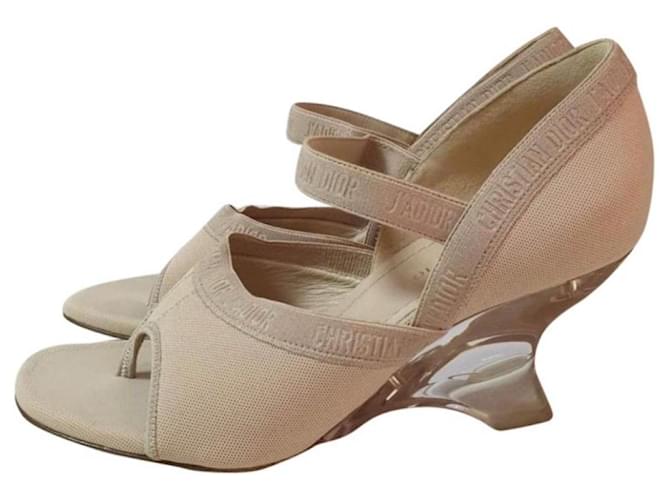 Dior Beige Neoprene Etoile Sandals Cloth  ref.390862