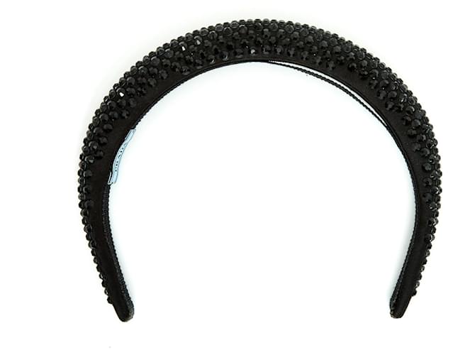 Prada DIADEMA BLACK GLAM Negro Paño  - Joli Closet