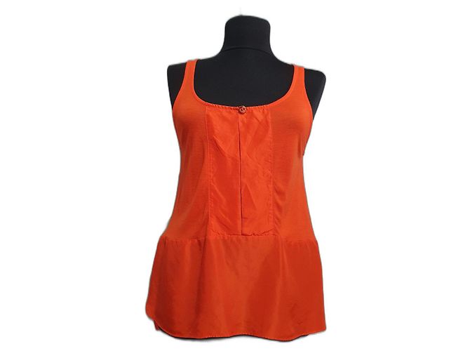 Top de seda naranja Designers Remix Charlotte Tokaitank