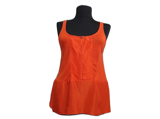 Designers Remix Tops Orange Silk Modal  ref.390954