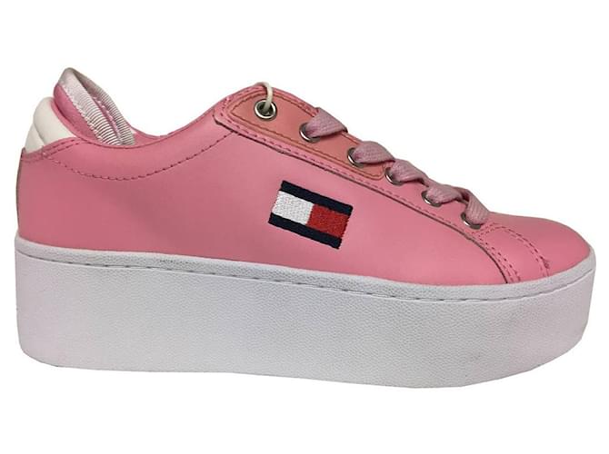 Tommy Hilfiger Basket Simili cuir Rose  ref.391586