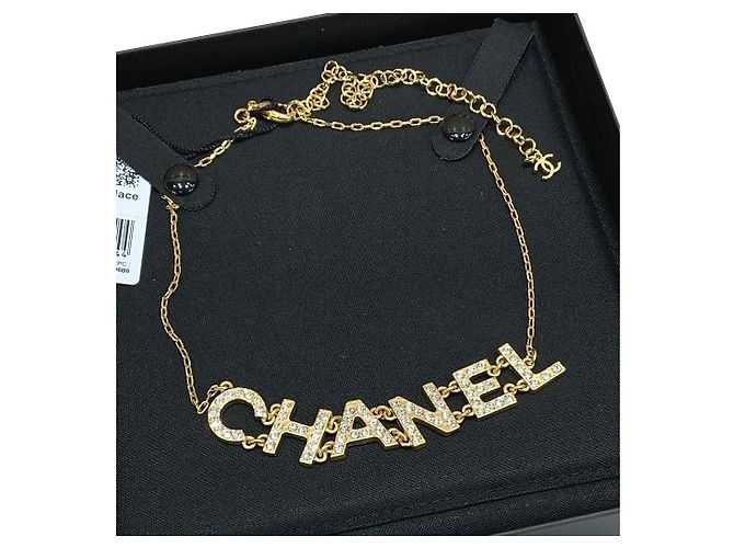 Gargantilla CHANEL Gold strass Gold hardware