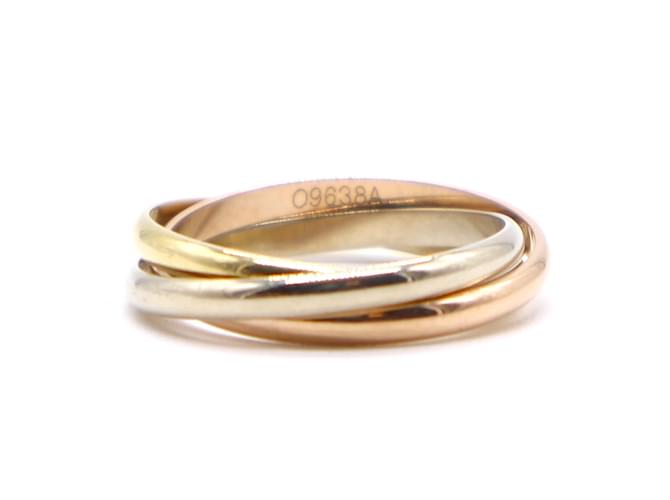 Love cartier 18k Tricolor Trinity Ring Size 53 Multiple colors Yellow gold  ref.391788