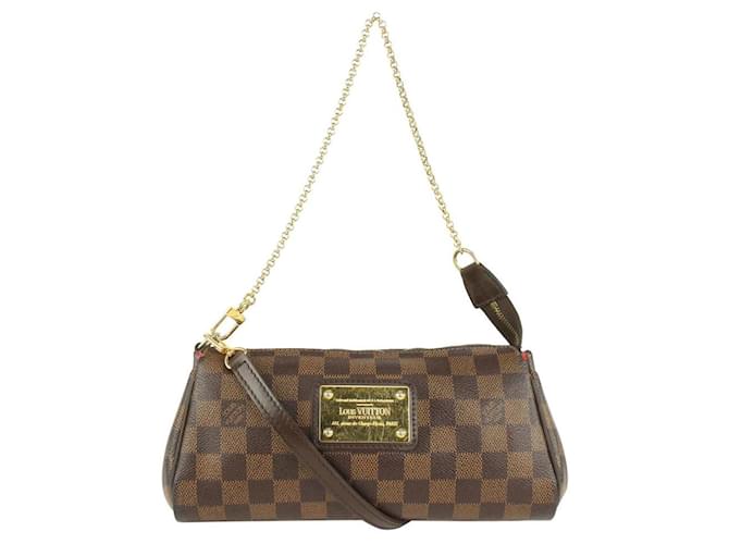 Louis Vuitton Damier Ebene Pochette Eva 2Way Crossbody Bag Leather  ref.391863 - Joli Closet