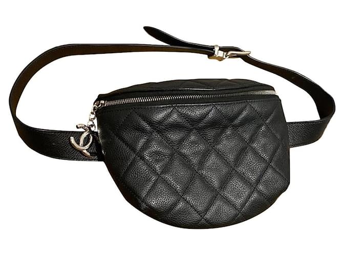 Chanel Saddlebags Black Leather  ref.391772