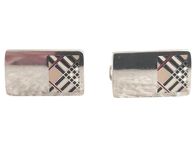 Burberry Gemelli Argento Metallo