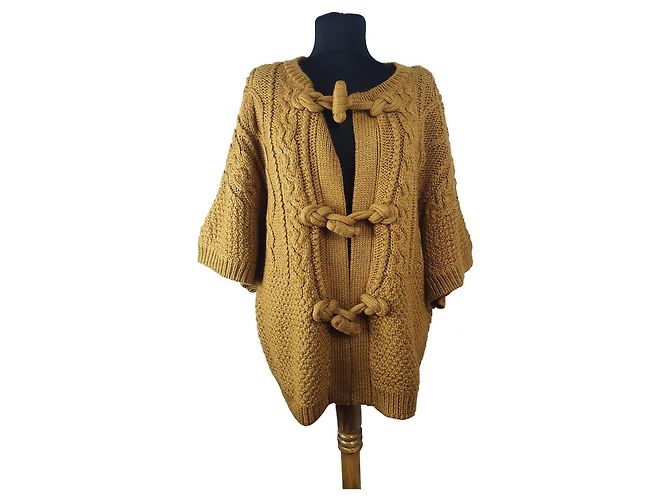 Sessun Cardigan Gelb Wolle und Alpaka